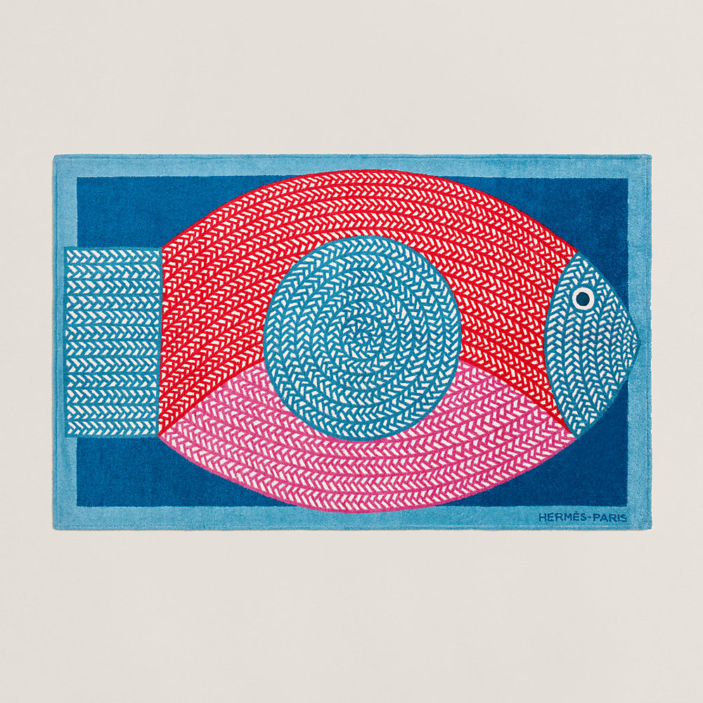 HERMES*ビーチ*バスタオル*Beach sheet Poisson Natte poisson-natte-beach-towel--